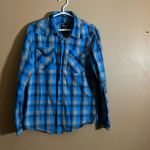 Western style snap down shirt slim fit l2 - Picture 1 of 4